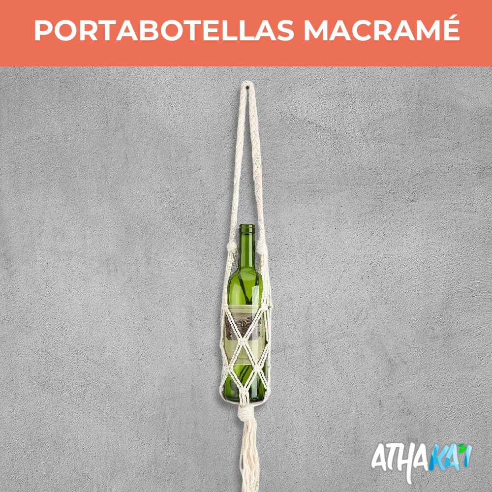 Porta Botellas Macramé