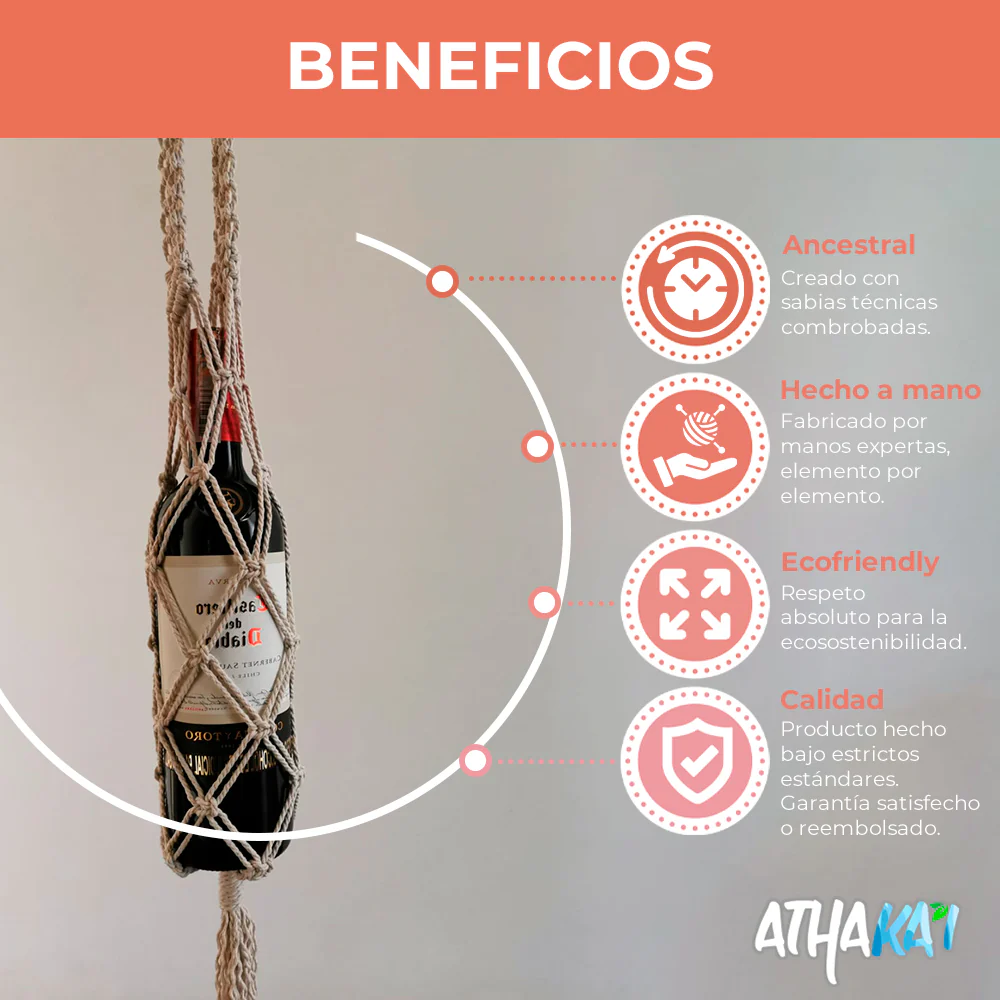 Porta Botellas Macramé - Imagen 2