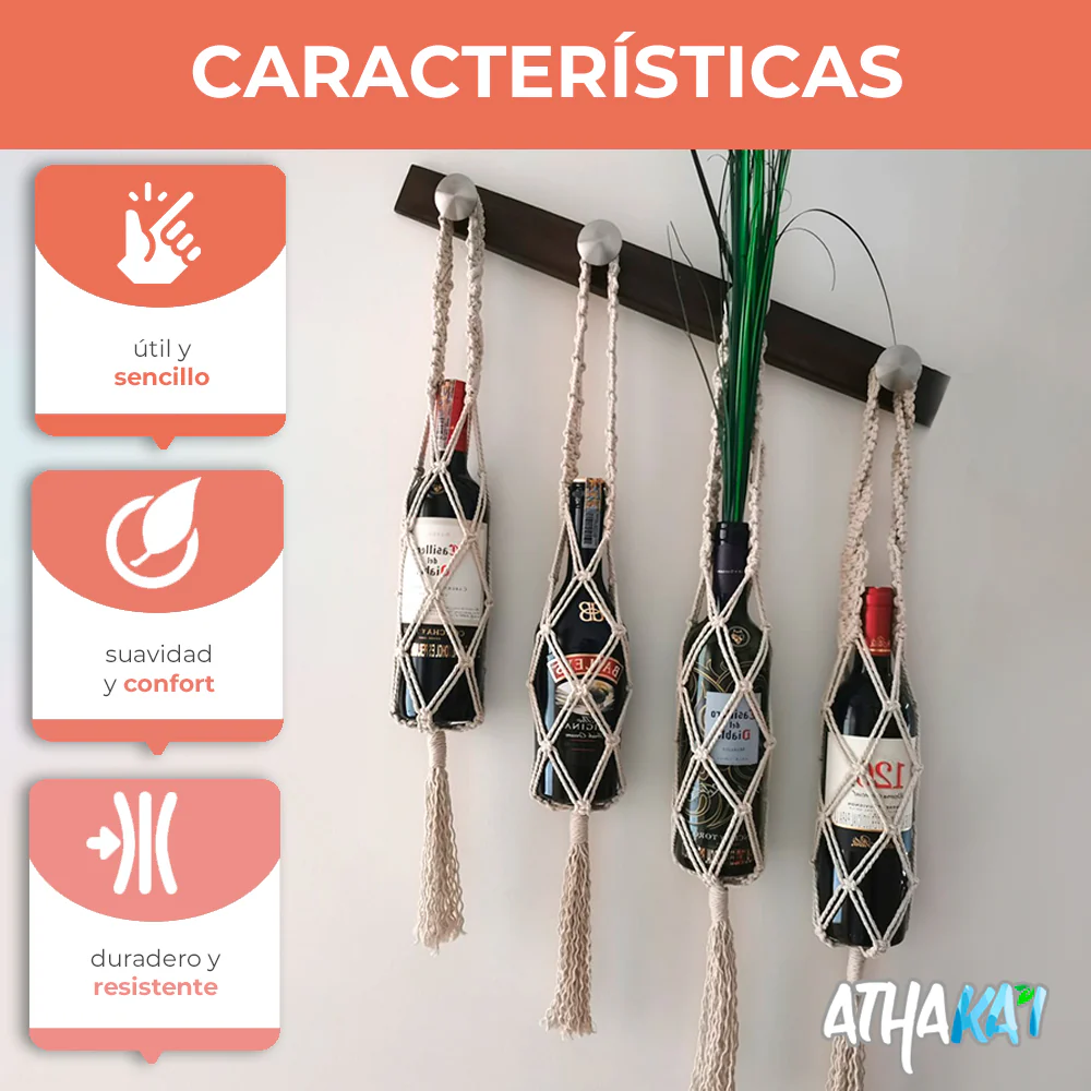 Porta Botellas Macramé - Imagen 3