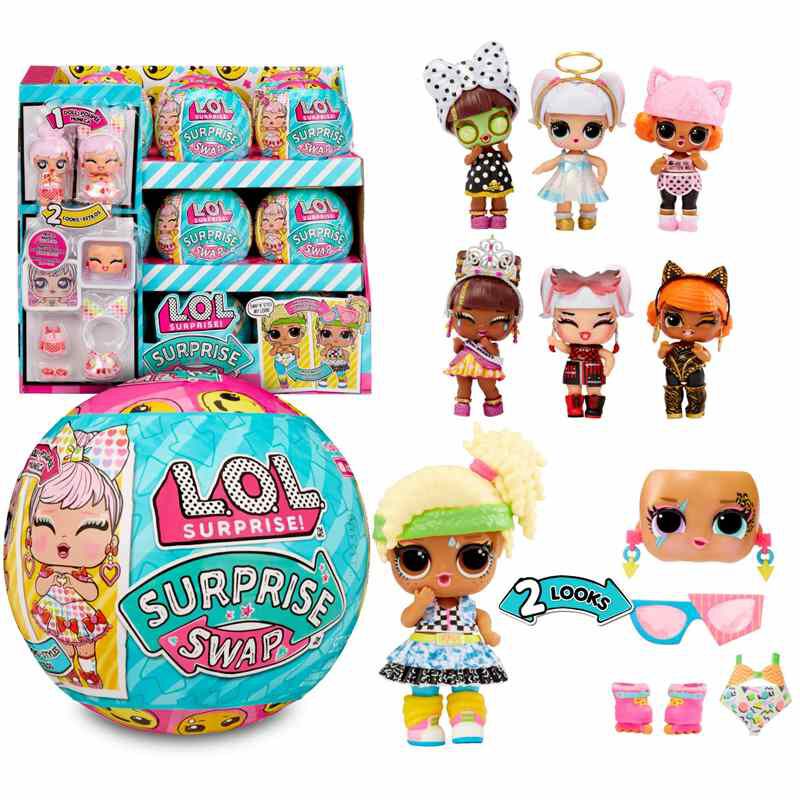 L.O.L. Surprise Muñeca Surprise Swap surtida con 8 sorpresas en display PDQ
